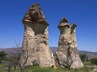 Einzelne Mönchsfiguren im Paşabağı Tal